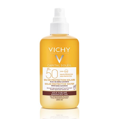 Agua Protectora Solar Vichy Capital Soleil Potenciadora del Bronceado Fps 50 x 200 ml