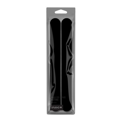 Lima para Uñas Studio 9 Recta Negra x 2 un