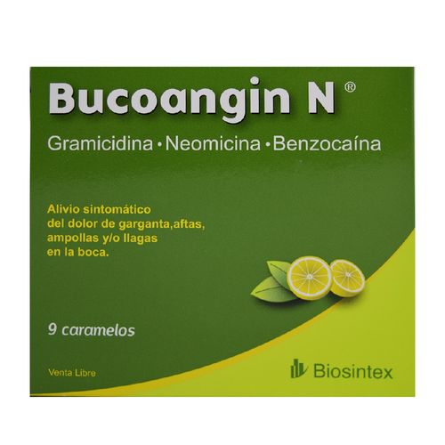 Bucoangin Caramelos Antisépticos Limón x 9 un