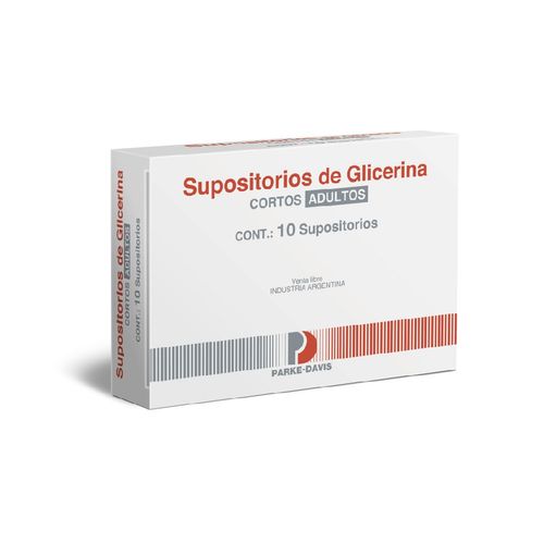 Supositorio de Glicerina para Adultos Cortos x 10 un