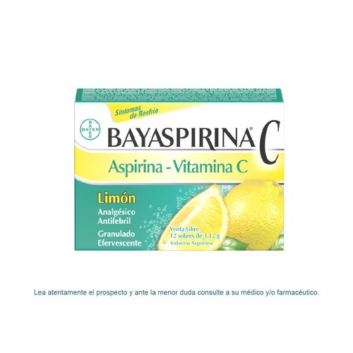 Bayaspirina C Limón Efervescente x 12 sobres