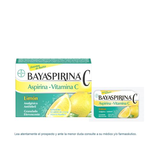 Bayaspirina C Limón Efervescente x 12 sobres