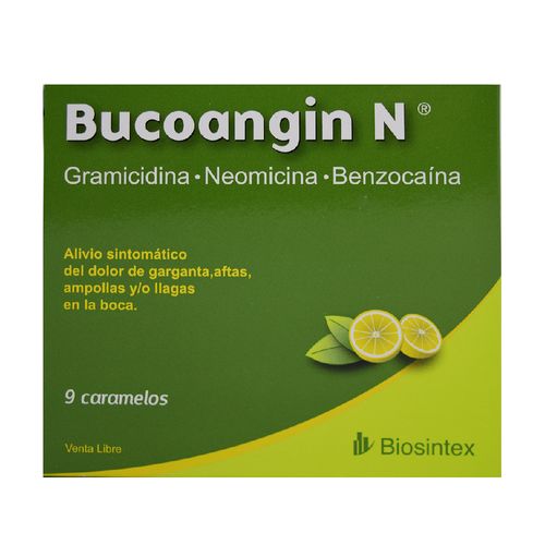 Bucoangin Caramelos Antisépticos Limón x 9 un