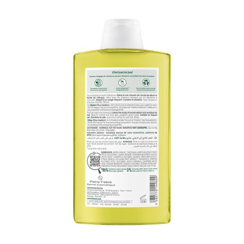 Shampoo Klorane al Extracto de Cédrat x 400 ml