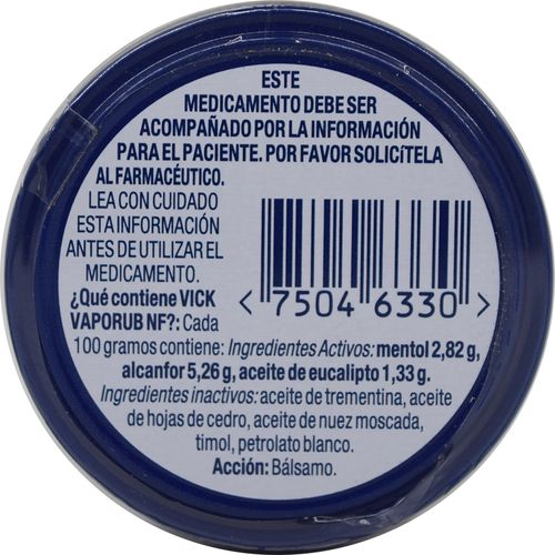 Vick Vaporub Ungüento Lata x 12 g