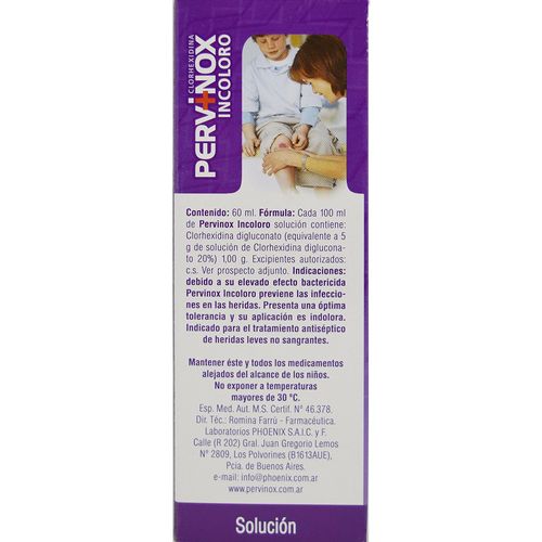 Pervinox Solución Incoloro x 60 ml