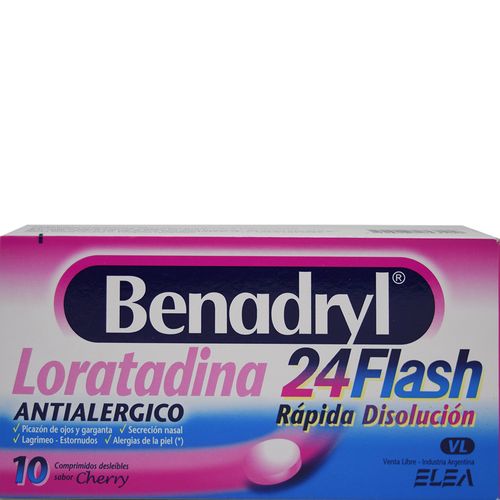 Benadyl 24 Flash Loratadina x 10 Comp