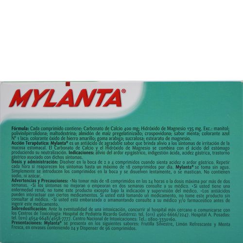 Mylanta Menta Masticable x 24 Comp