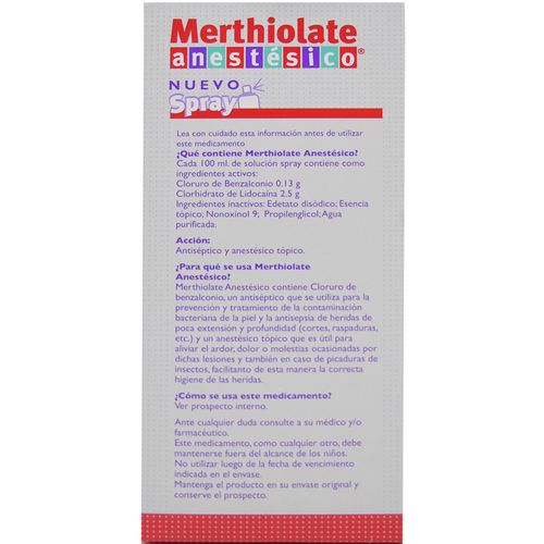 Merthiolate Anestésico Spray x 45 ml