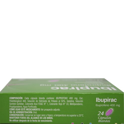 Ibupirac Ibuprofeno 400 mg x 24 Cáps