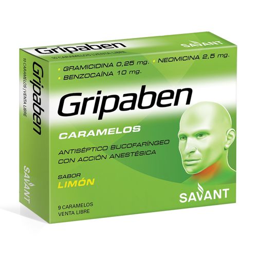 Gripaben Caramelos Sabor Limón x 9 un