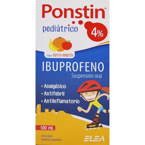 Ponstin Pediátrico Ibuprofeno Suspensión 4 % x 100 ml