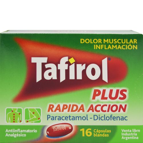 Tafirol Plus Paracetamol Diclofenac x 16 Cáps