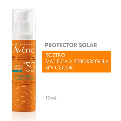 Protector Solar emulsión matificante Avene Cleanance FPS 50+ X 50 Ml