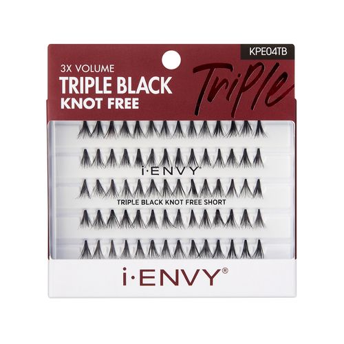 Pestañas Individuales Kiss Triple Black Cortas x 70 un