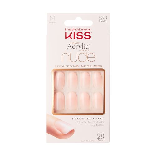 Uñas Postizas Glue On Kiss Nude French Peaceful