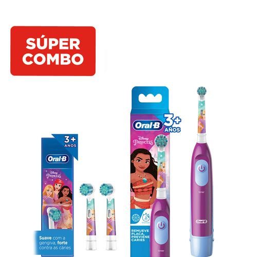 Combo Oral B Princess Cepillo Dental Eléctrico + Repuesto Cepillo Dental Electrico x 2 un