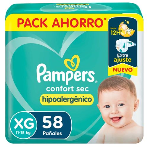 Pañal Pampers Confort Sec Hipoalergénico Pack Ahorro