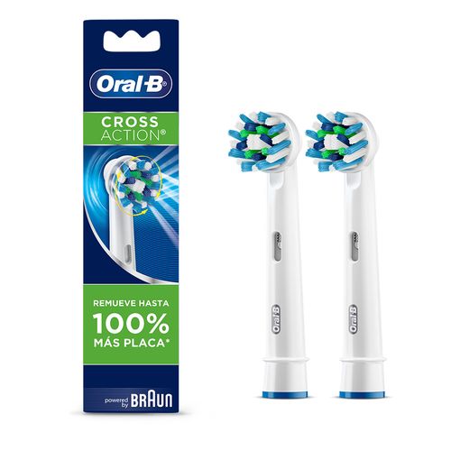 Cabezales de Repuesto para Cepillo Eléctrico Dental Oral-B Cross Action x 2 un