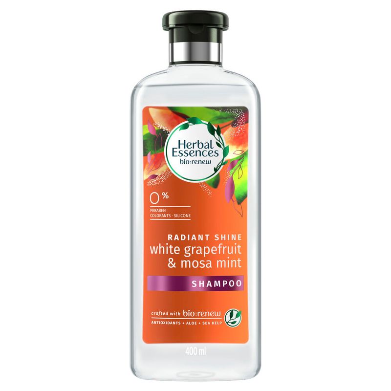 shampooherbalessencesbiorenewriadiantshinewhitegrapefruitmosamint400ml