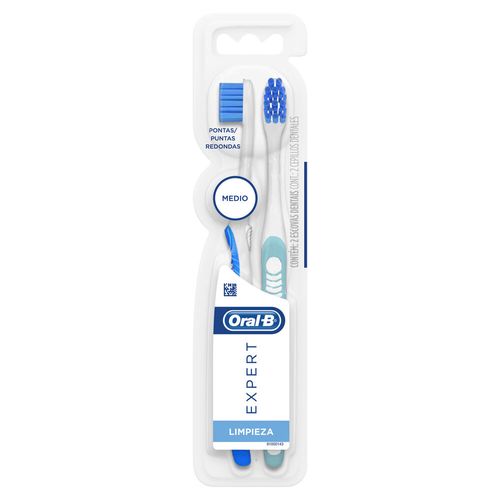 Cepillo Dental Oral B Expert Limpieza Medio x 2 un