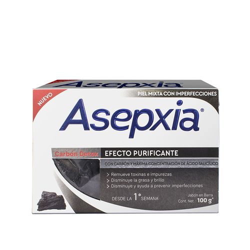 Jabón en Barra Asepxia Carbón Detox x 100 g