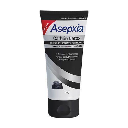 Limpiador Exfoliante Purificante Asepxia Carbón Detox 120 g