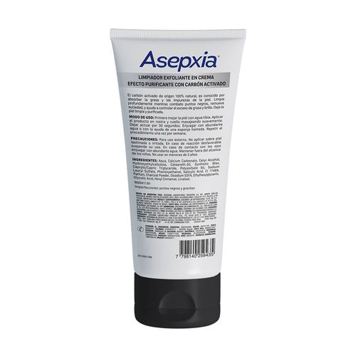 Limpiador Exfoliante Purificante Asepxia Carbón Detox 120 g