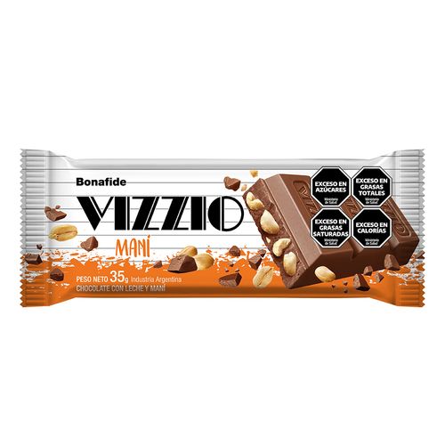 Chocolate con Maní Vizzio x 35 g