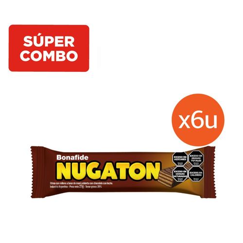 Oblea Nugaton leche x 27 g x 6 un