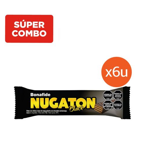 Oblea Nugaton Black x 27 g x 6 un