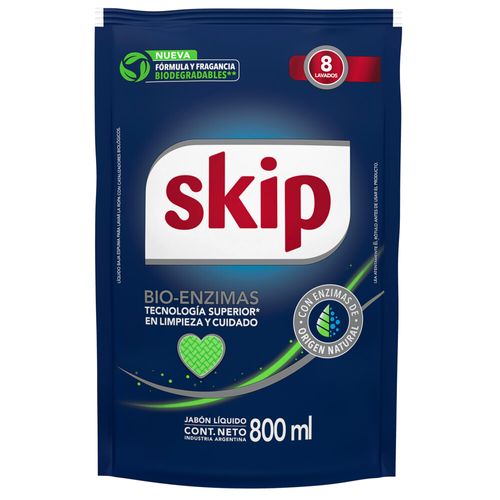 Jabón Líquido Skip Bio Enzimas 800 ml