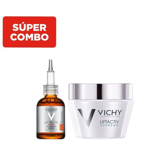 Sérum Facial Vichy Liftactiv Supreme Vitamina C x 20 ml + Crema Antiarrugas Liftactiv Supreme para Piel Normal a Mixta x 50 ml