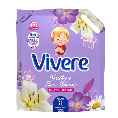 Suavizante para Ropa Vivere Violeta y Flores Blancas x 3 l