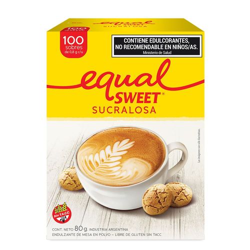 Endulzante EqualSweet Sucralosa x 100 un