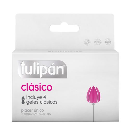 Preservativo de LátexTulipán Lubricados Clásicos x 12 un