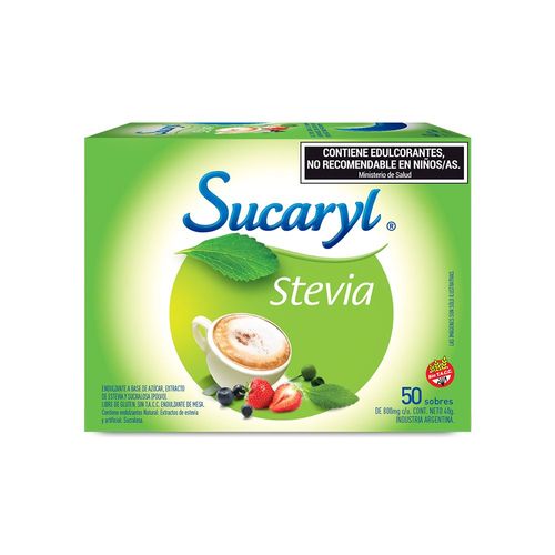 Endulzante Sucaryl Stevia x 50 un