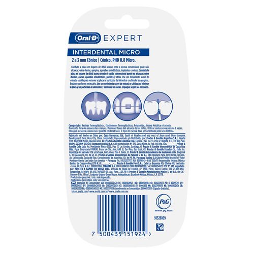 Cepillos Interndentales Oral-B Expert Interdental Micro x 10 Un