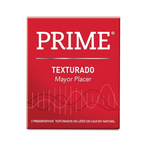 Preservativo de Látex Prime Mayor Placer Texturado x 3 un