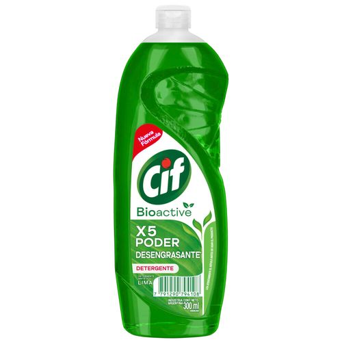 Lavavajilla  Cif Active Gel Limón Verde x 300 ml