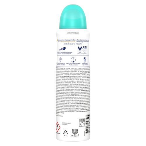 Desodorante Antitranspirante Dove Go Fresh Pera y Aloe Vera en Aerosol x 150 ml