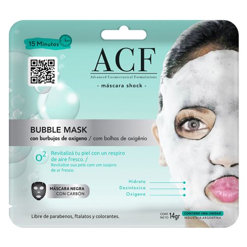 Máscara Facial ACF Shock burbuja de Oxígeno x 14 gr