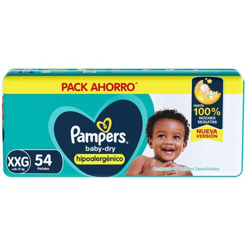 Pañales Pampers Baby Dry Hipoalergénico Hiperpack