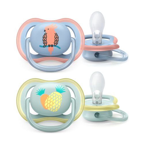Chupete Avent Ultra Air Piña y Loro 0-6 meses x 2 un