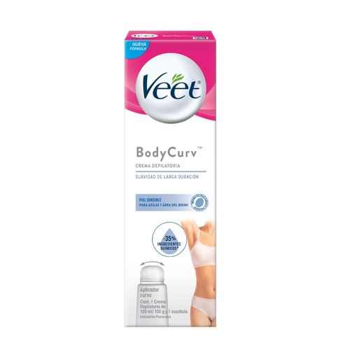 Crema Depilatoria Veet Body Curve Axila y Bikini x 100 ml