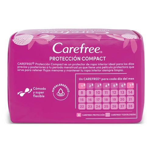 Protectores Diarios Carefree Protección Compact x 20 un