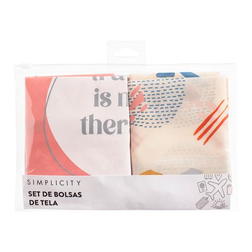 Set de Bolsas Simplicity de Tela x 2 un