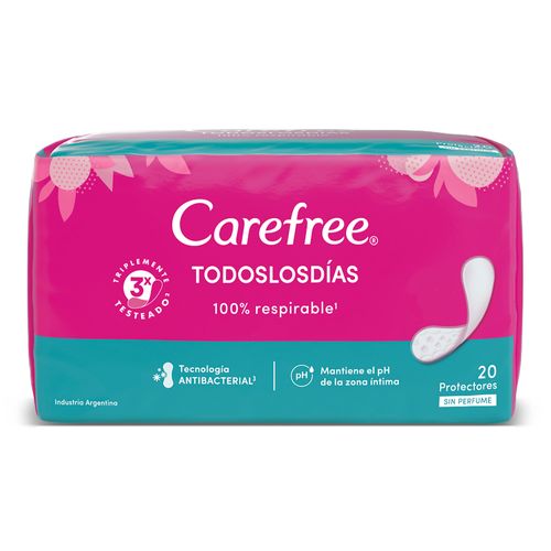 Protectores Diarios Carefree Todos los Días x 20 un