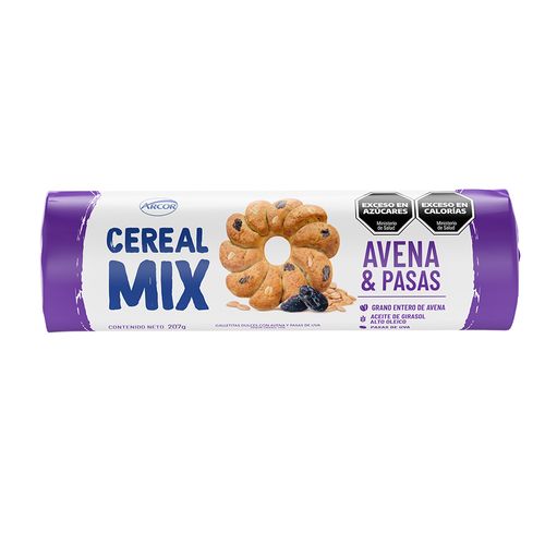 Galletas Cereal Mix Avena Pasas x 230 g