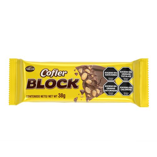 Chocolate Cofler Block con Leche y Maní x 38 g